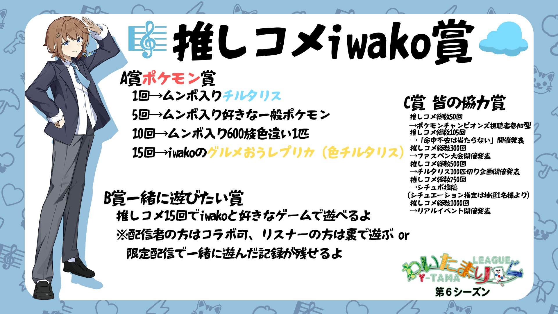 推しコメiwako賞のお知らせ画像
